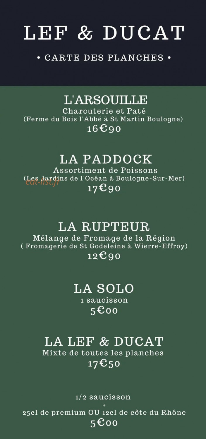 Lef et ducat — carte page 1