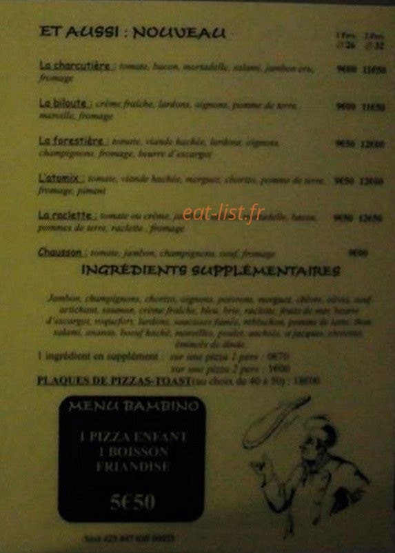 Pizza folie's — carte page 2