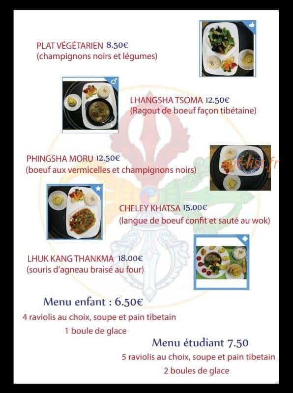 Restaurant Tibétan — carte page 4