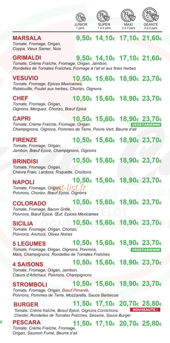 Spizza Carola — carte page 3