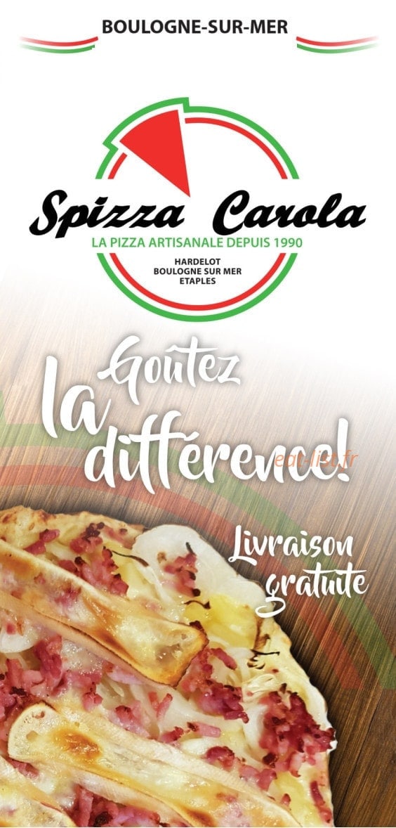 Spizza Carola — carte page 1