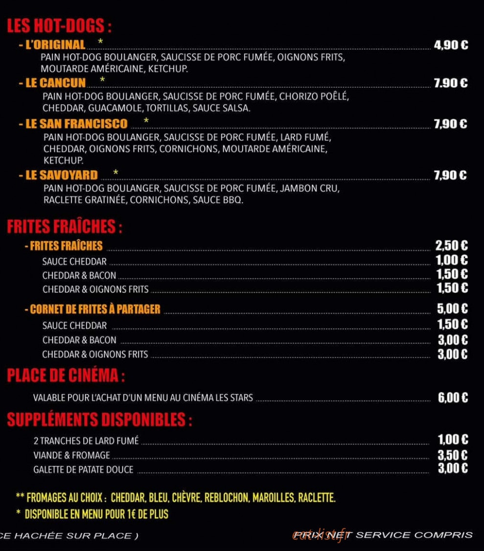 The Original Bun’s Factory — carte page 2