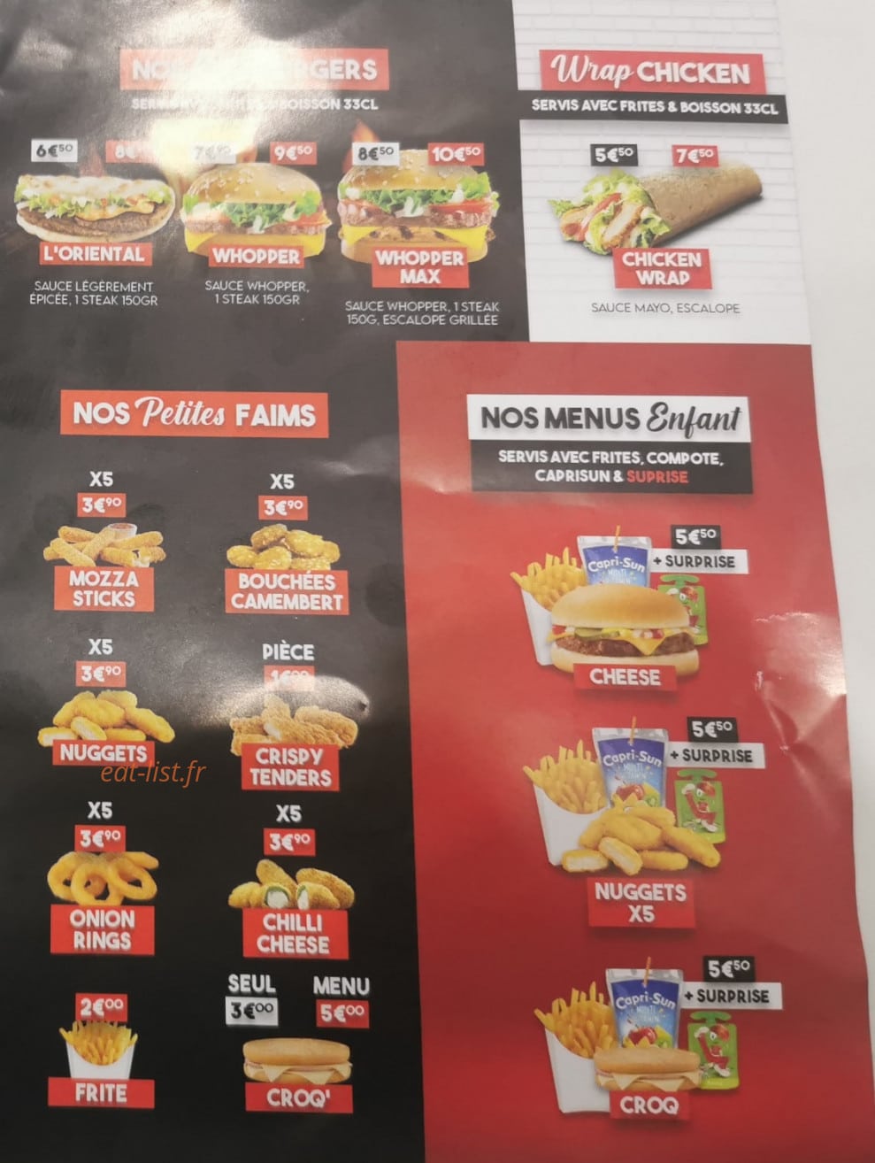 Au 44 burger — carte page 3