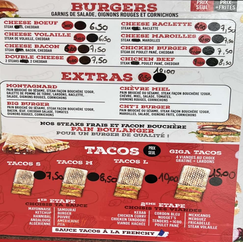 Delicious Burger House — carte page 2