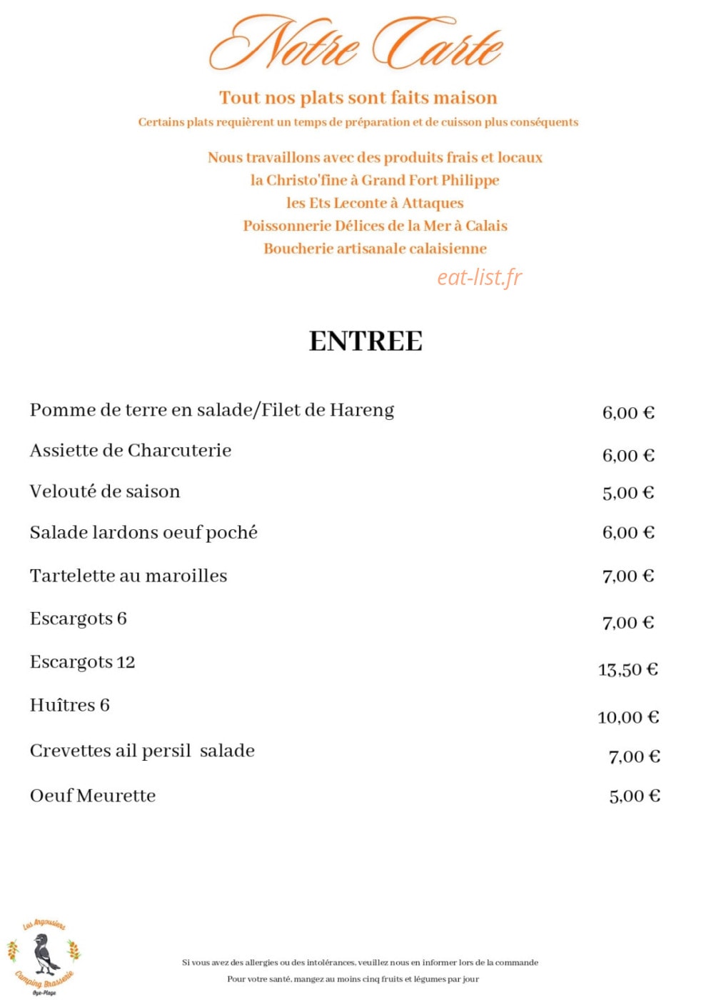 Les Argousiers — carte page 3