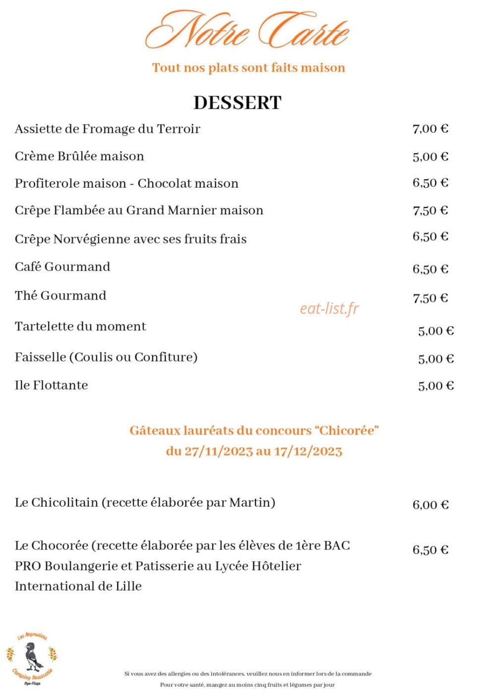 Les Argousiers — carte page 5