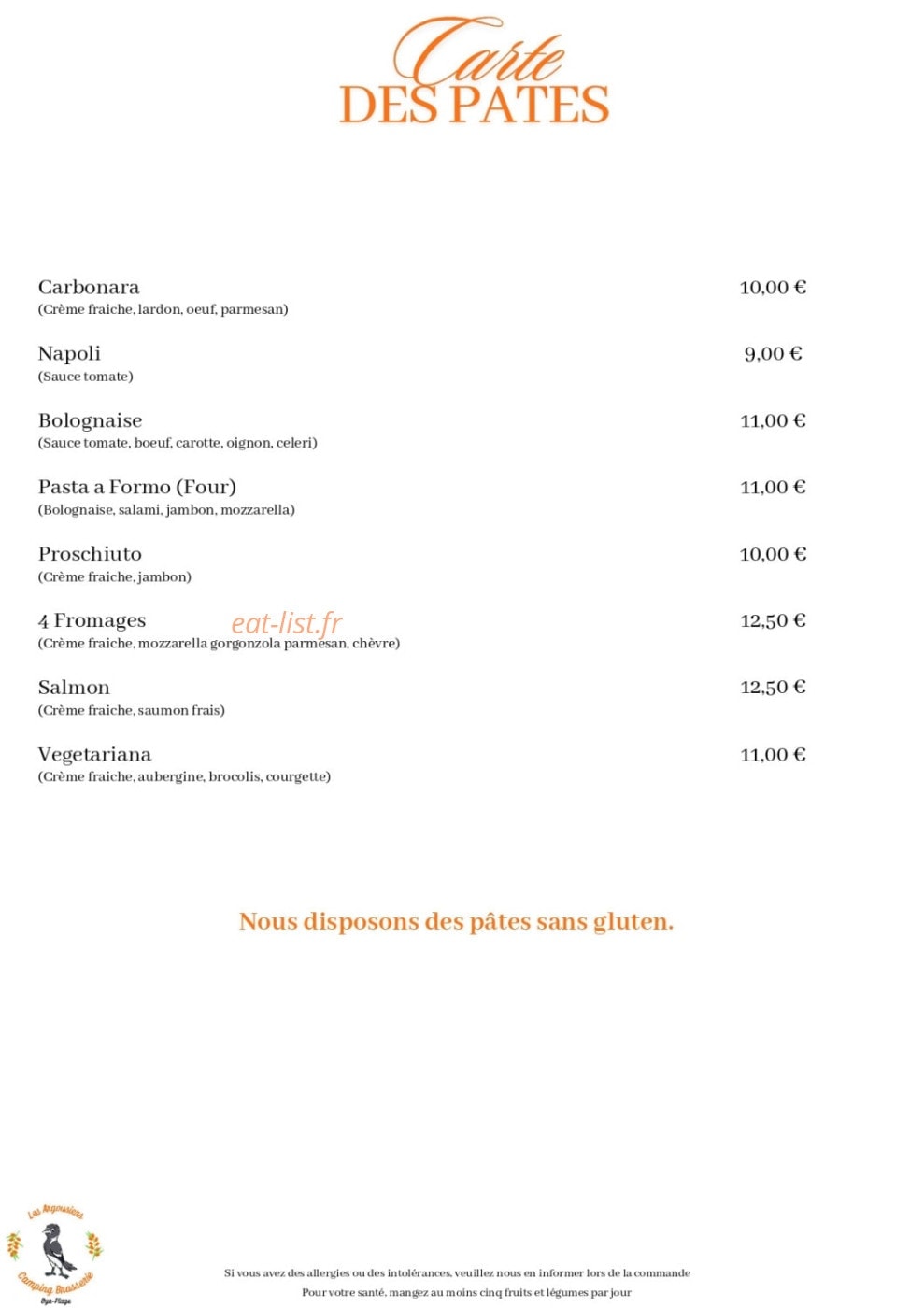 Les Argousiers — carte page 7