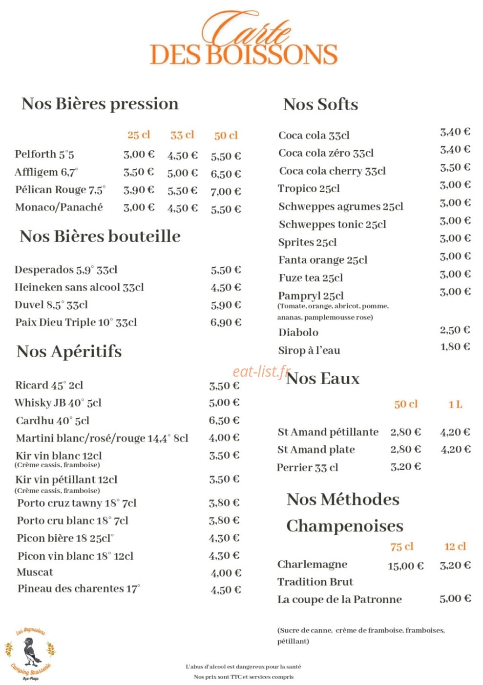 Les Argousiers — carte page 10
