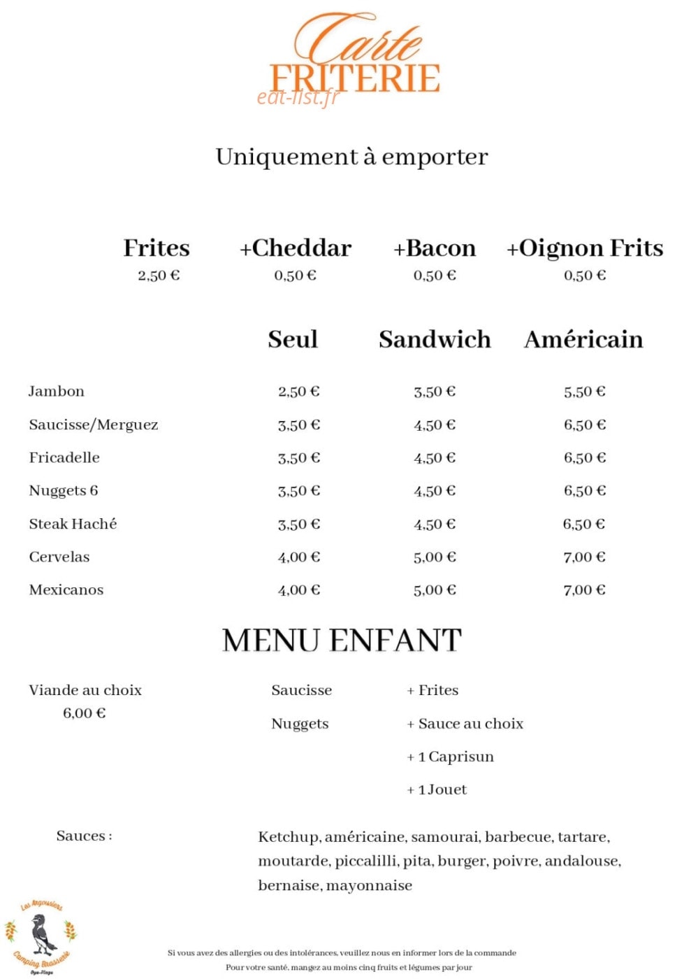 Les Argousiers — carte page 8