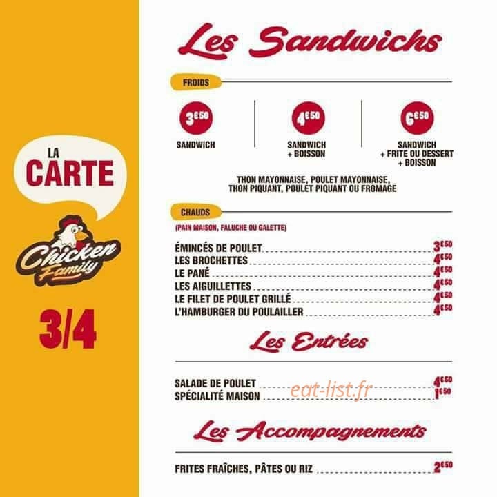 Chicken Family — carte page 3