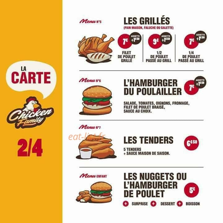 Chicken Family — carte page 2