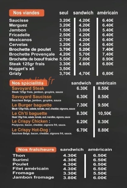 My Food — carte page 1