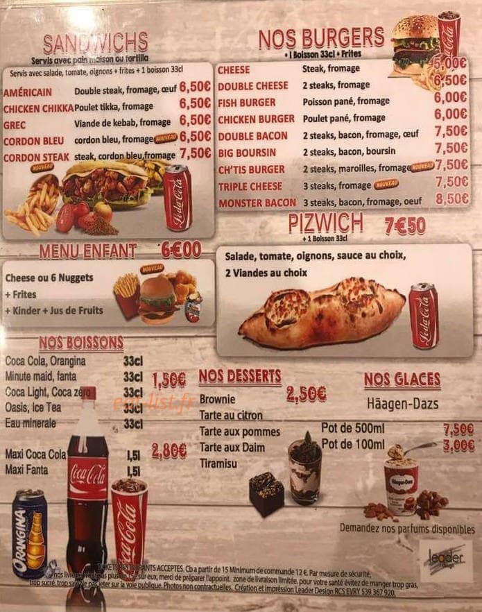 Planet pizza — carte page 4