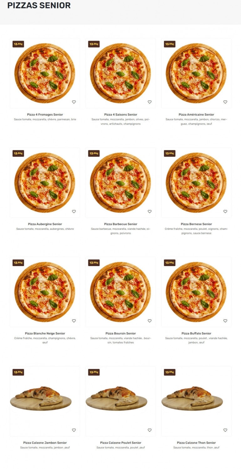 Allo Pizza Plus — carte page 2