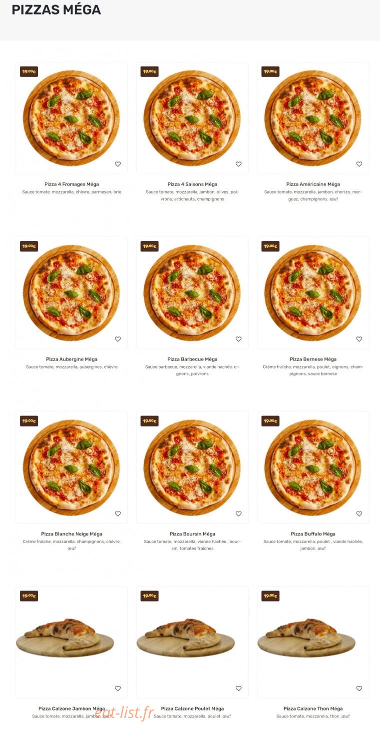 Allo Pizza Plus — carte page 3