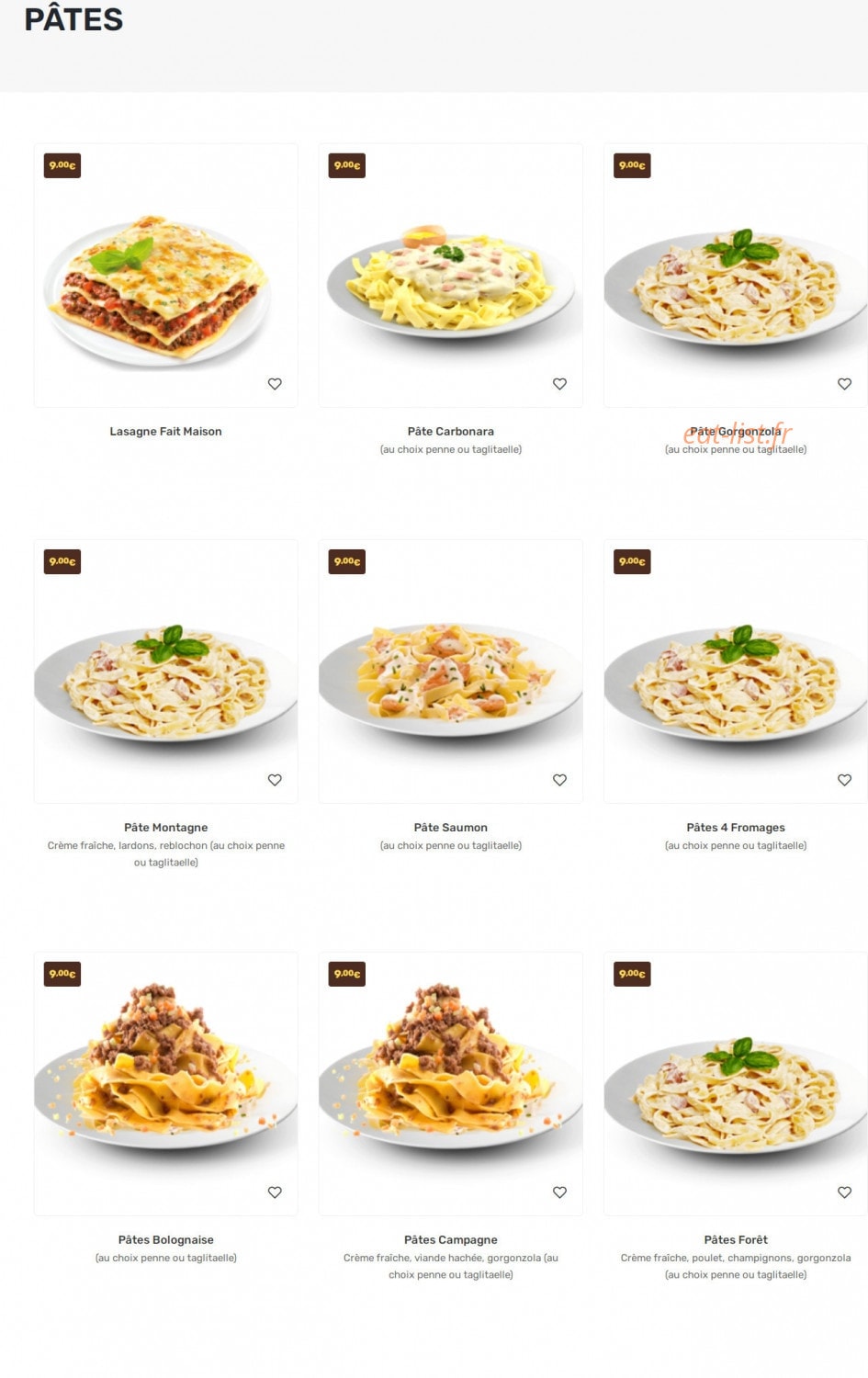 Allo Pizza Plus — carte page 4