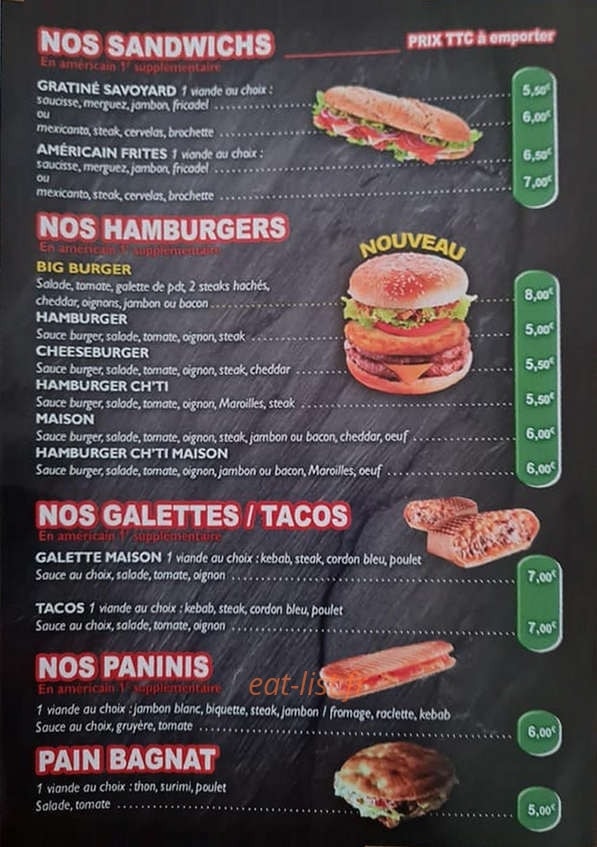 Au P'tit Louis — carte page 2