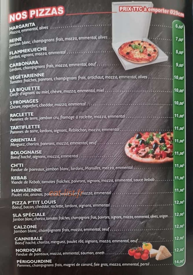 Au P'tit Louis — carte page 3