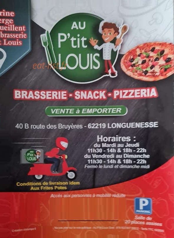 Au P'tit Louis — carte page 1