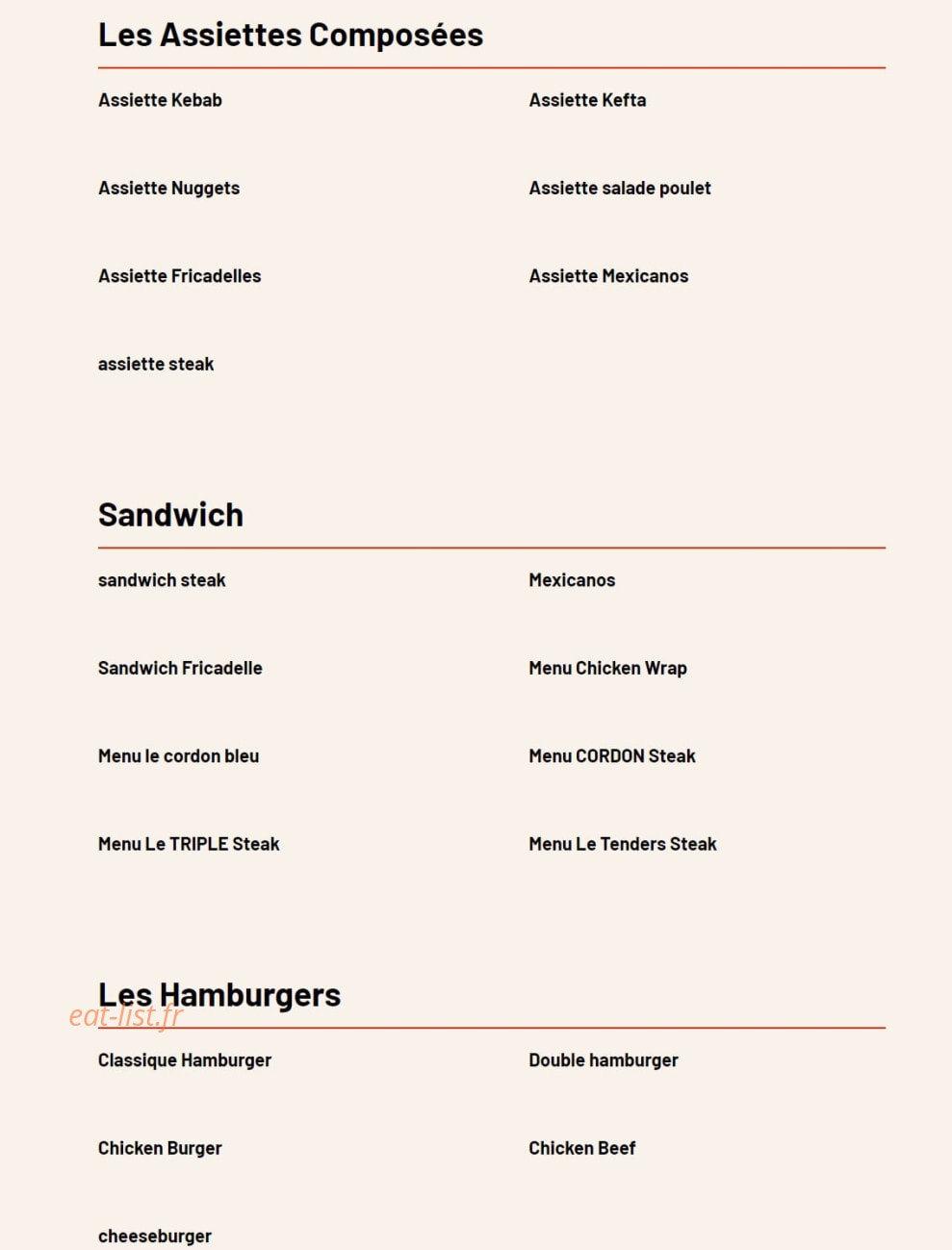 Chez Papy — carte page 2