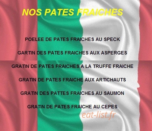 Chez Toni — carte page 2