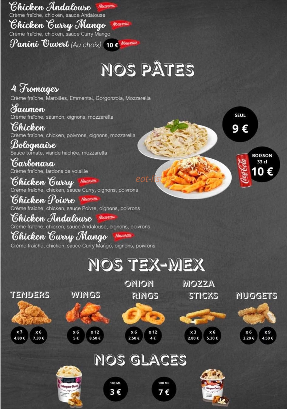 L'Atelier pizza — carte page 4