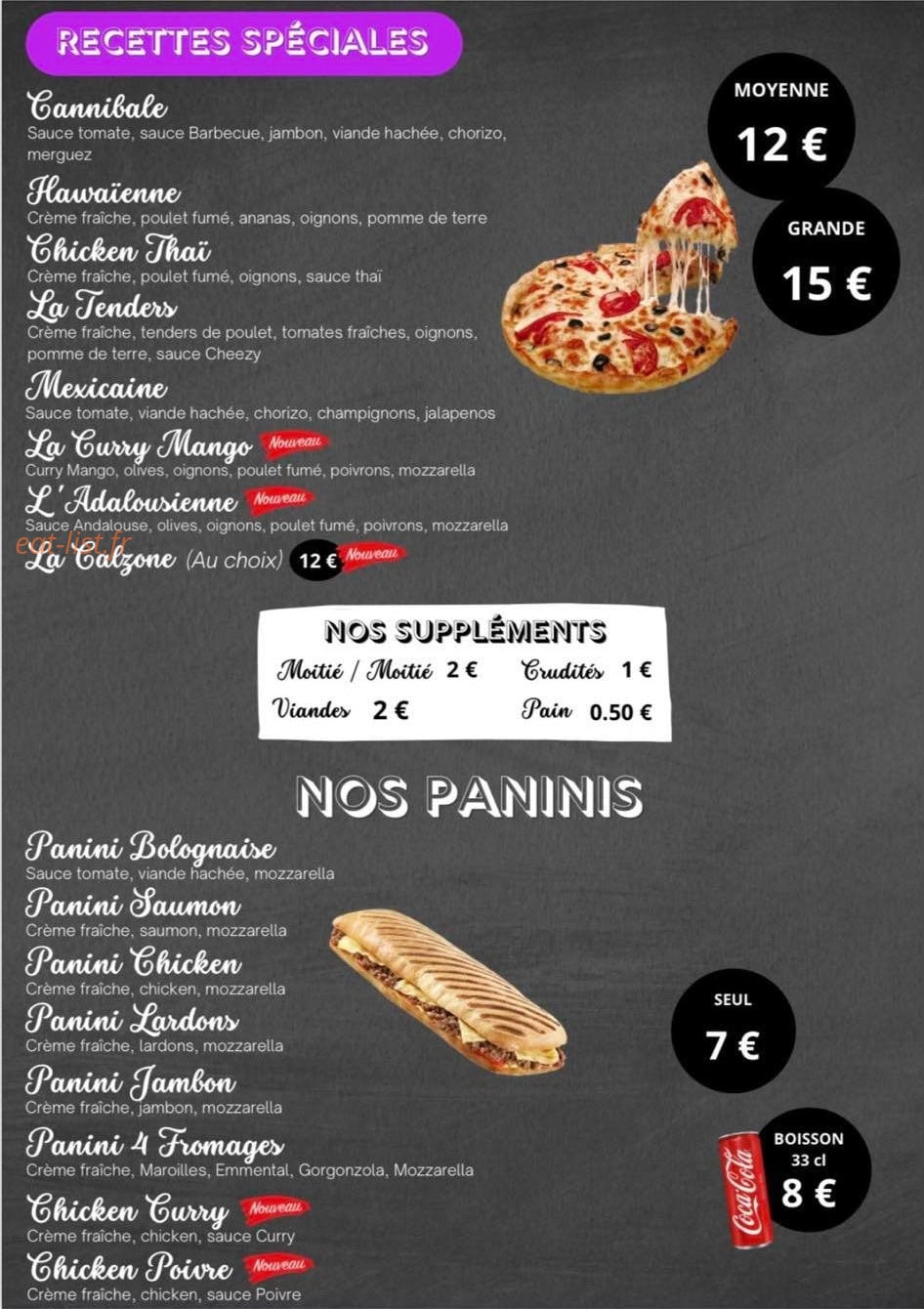 L'Atelier pizza — carte page 3