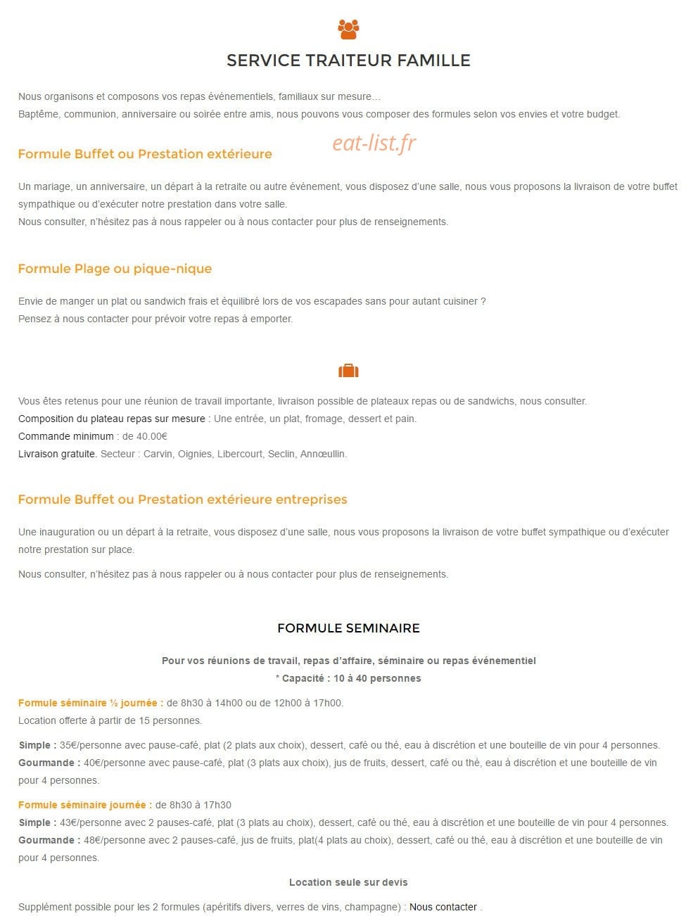La Crémaillère — carte page 2