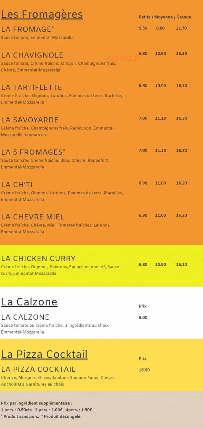 Pizza City — carte page 3