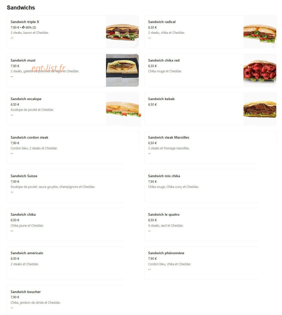 Pizza Service — carte page 10