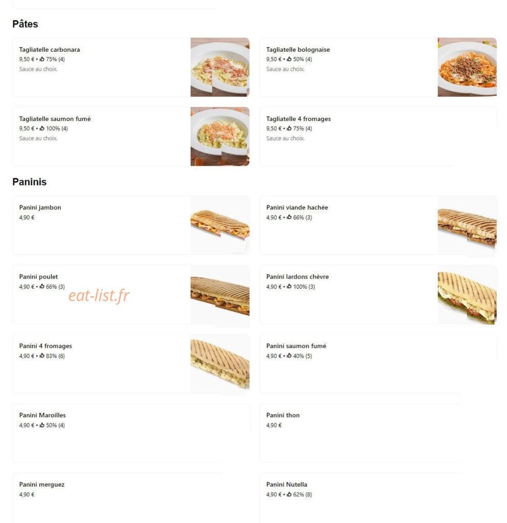 Pizza Service — carte page 12