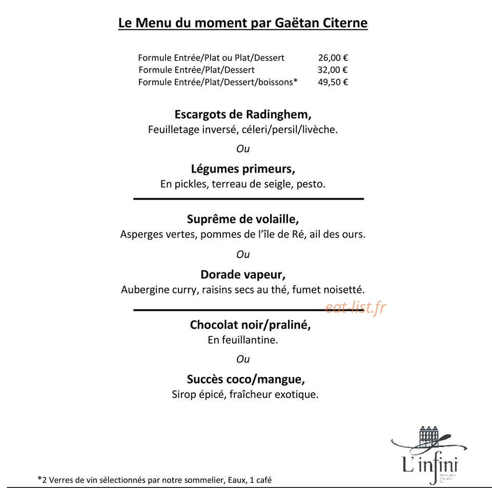 L'Infini — carte page 2