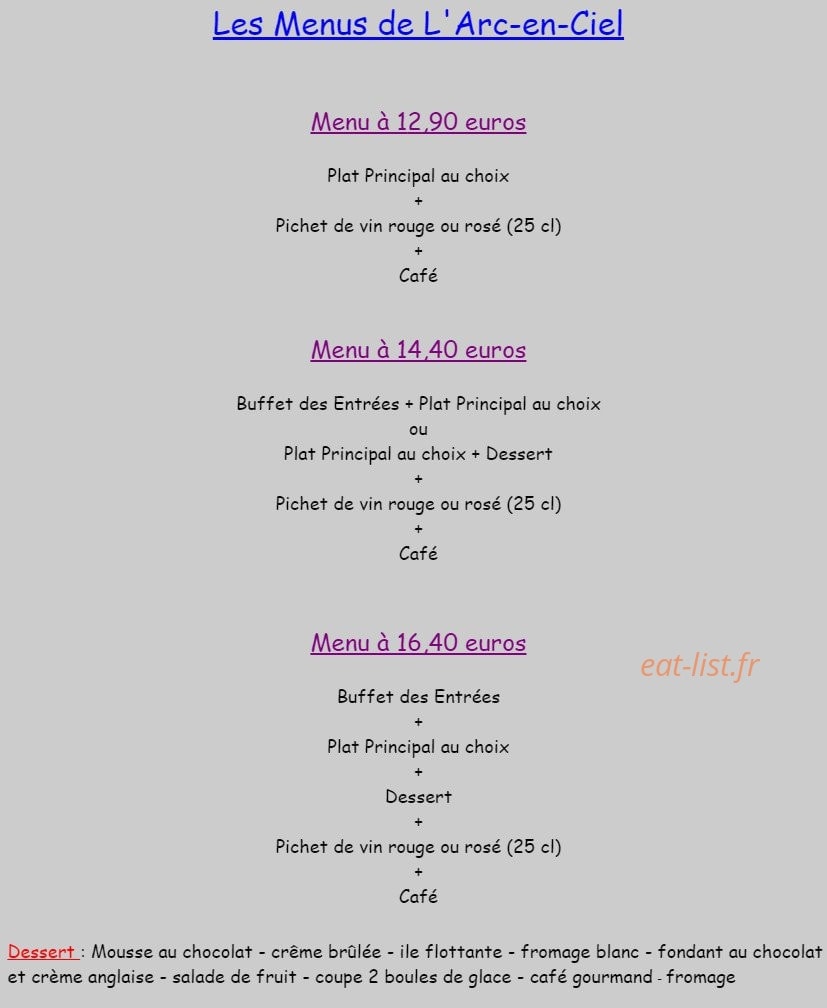 L'Arc en Ciel — carte page 2