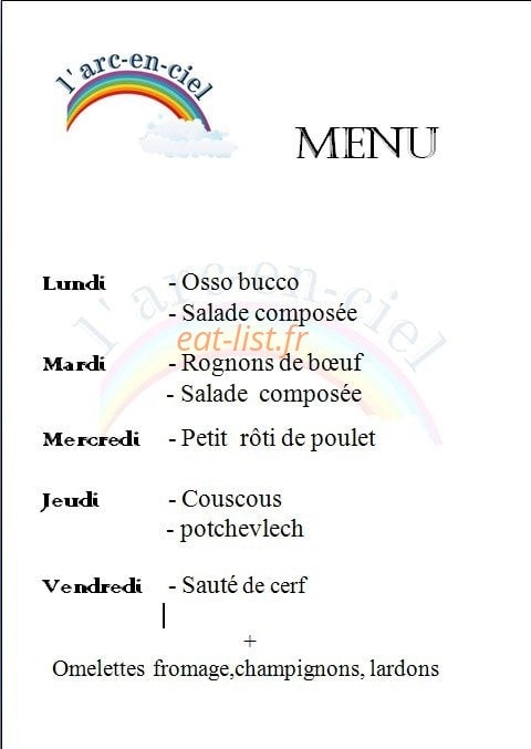 L'Arc en Ciel — carte page 1