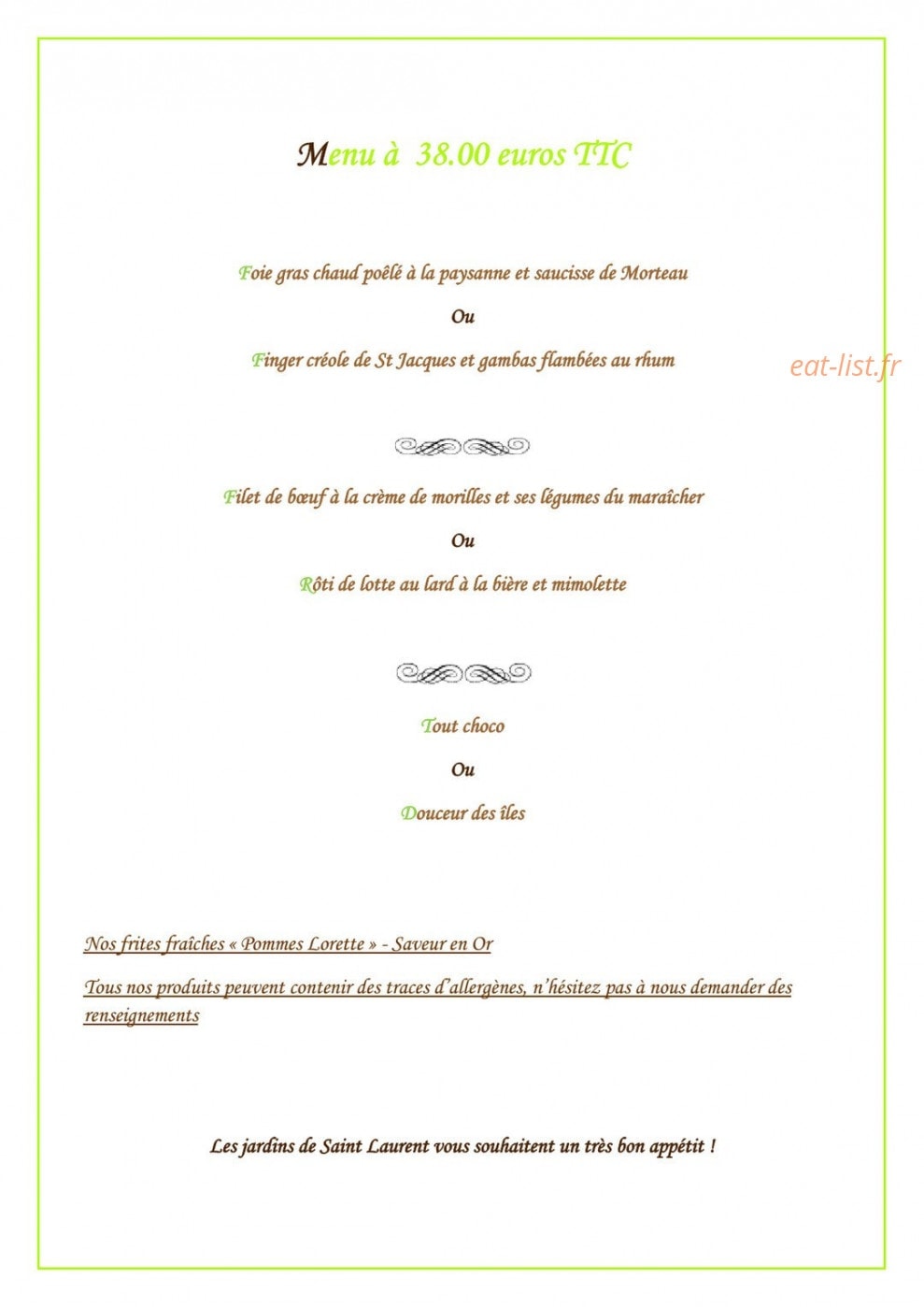 Les jardins de saint laurent — carte page 6