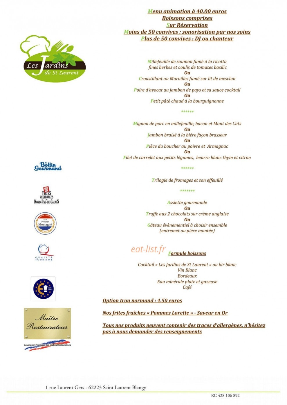 Les jardins de saint laurent — carte page 8