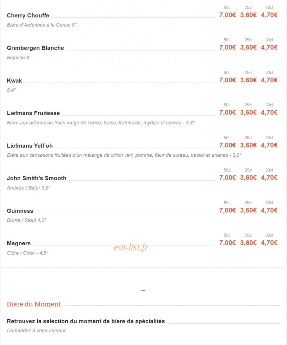 Black Bull Pub — carte page 16