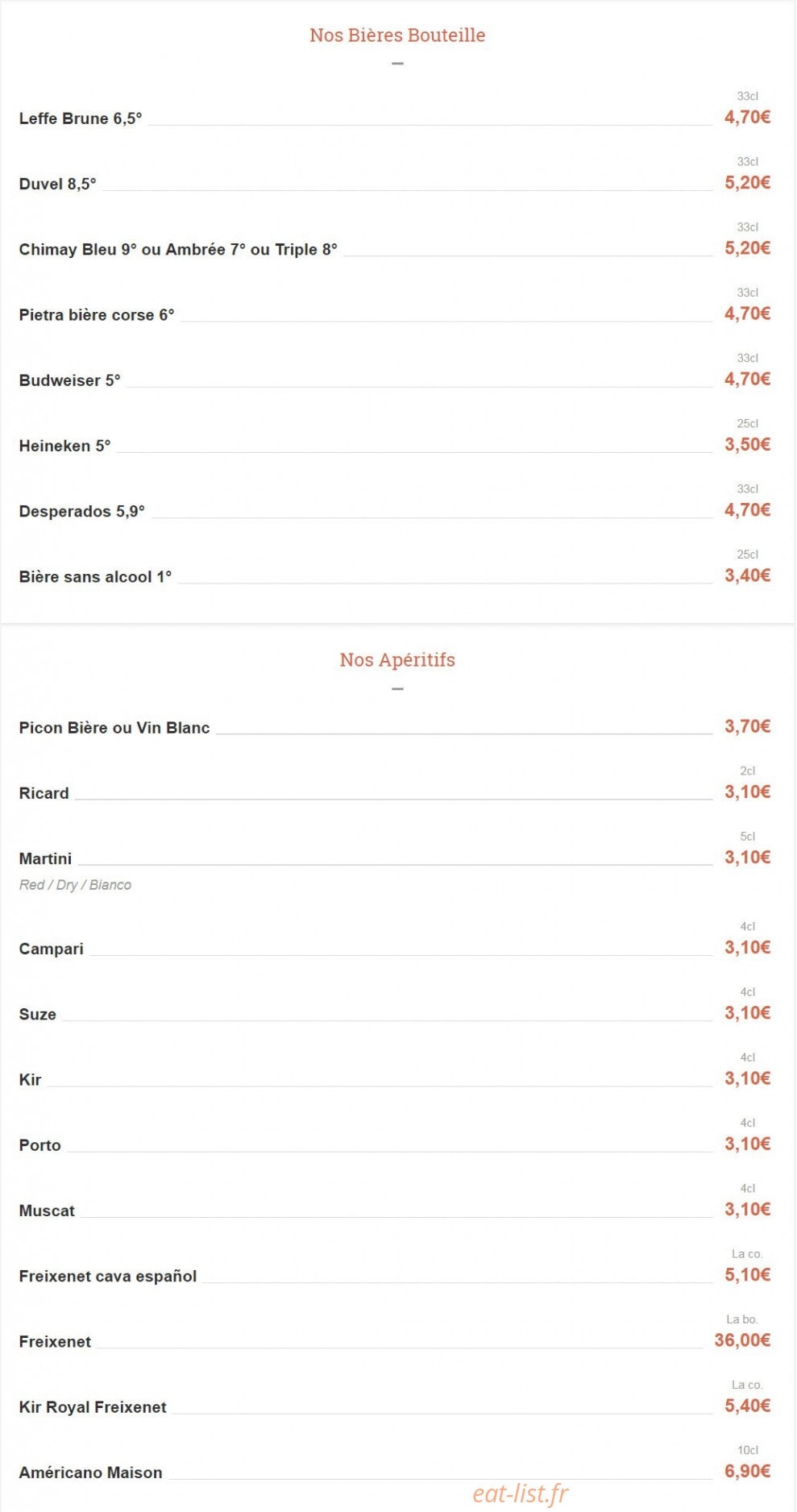 Black Bull Pub — carte page 17