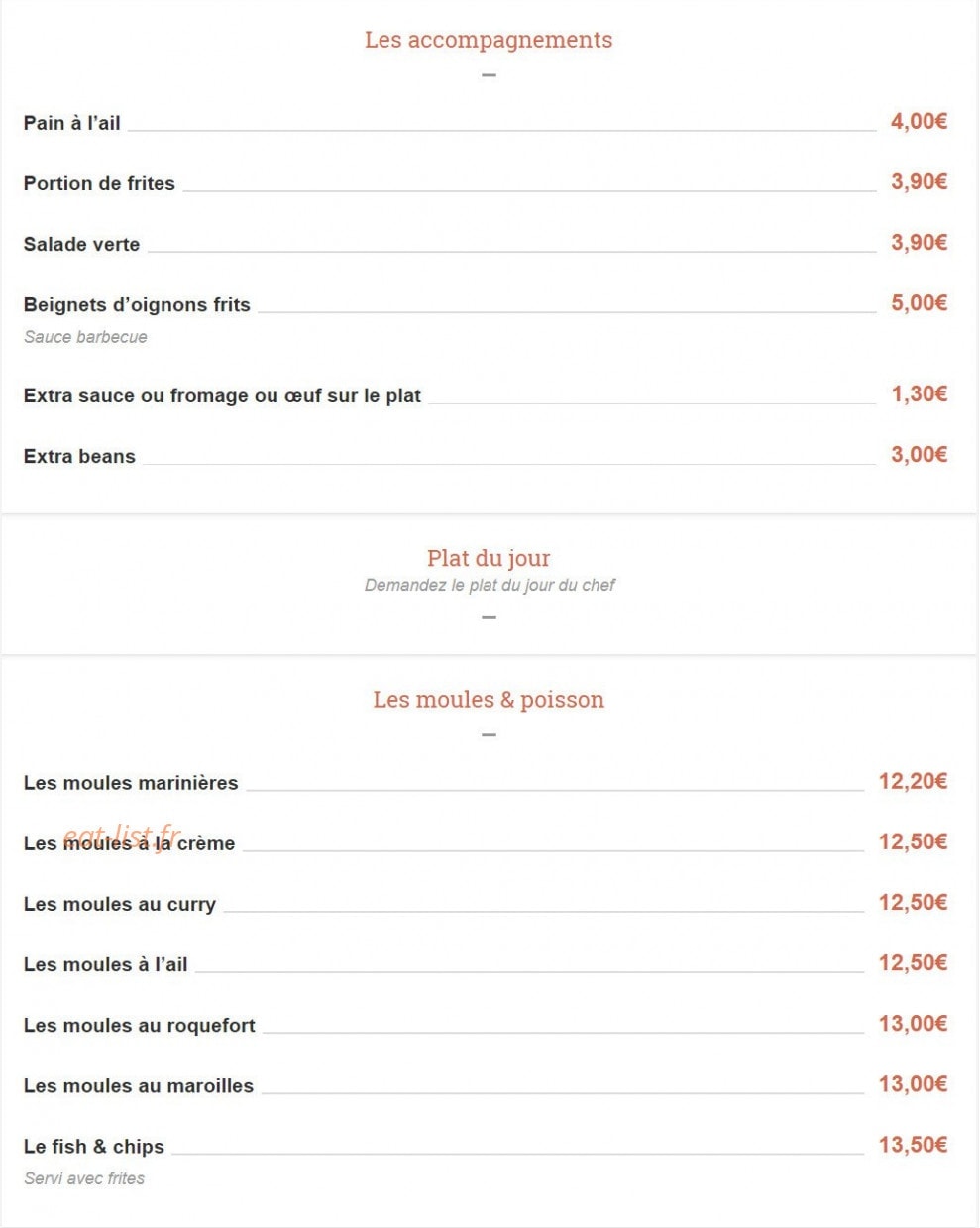 Black Bull Pub — carte page 6