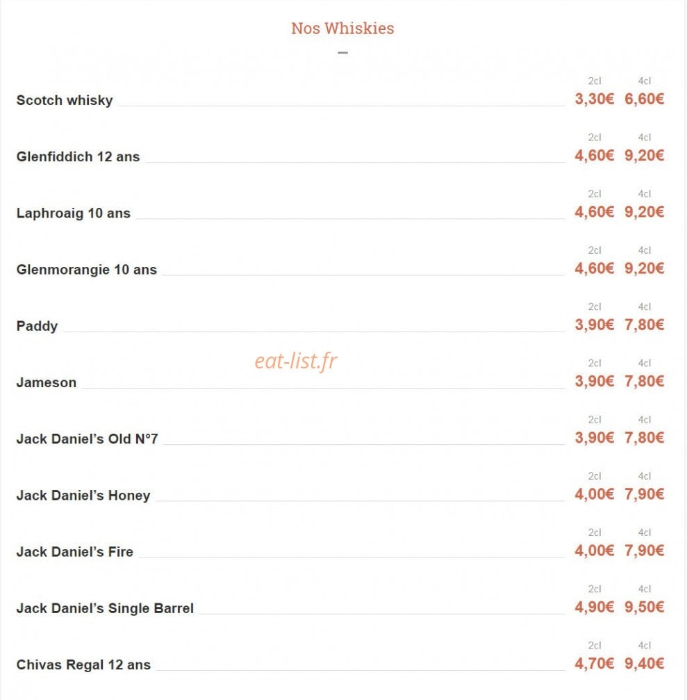 Black Bull Pub — carte page 11