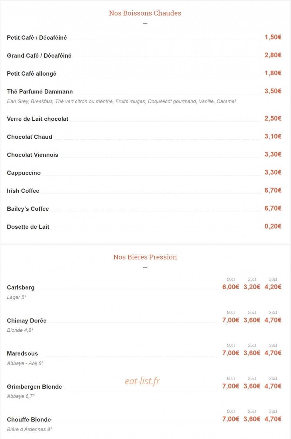 Black Bull Pub — carte page 15