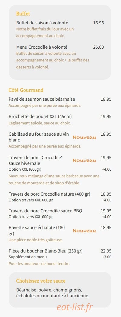 Crocodile — carte page 2
