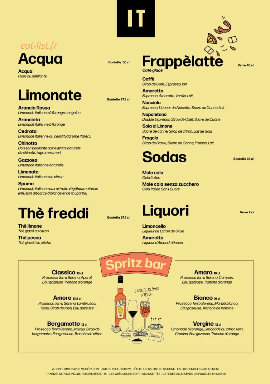 IT - Italian Trattoria — carte page 4