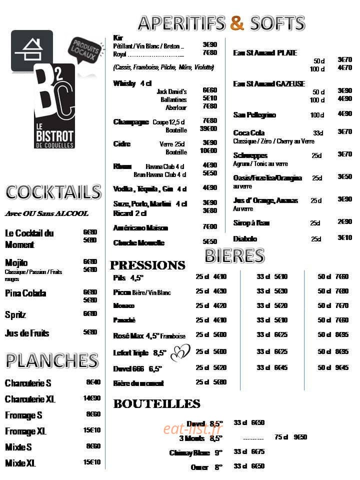 Le Bistrot De Coquelles — carte page 5