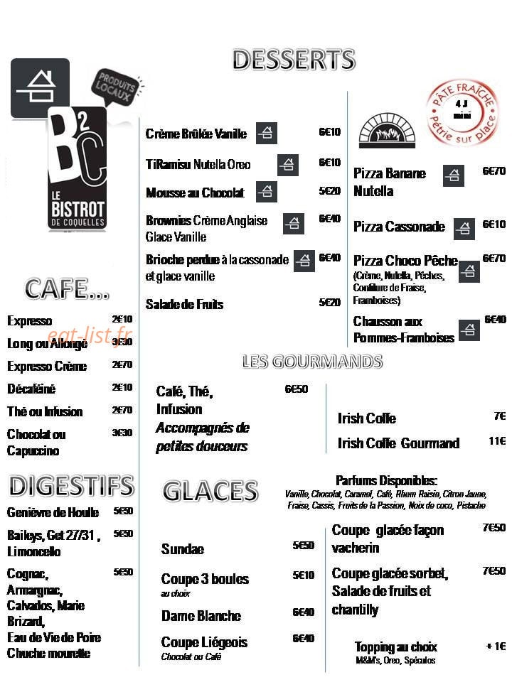 Le Bistrot De Coquelles — carte page 4
