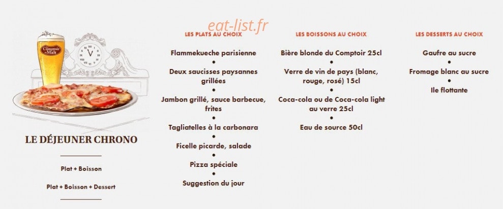 Le Comptoir du Malt — carte page 1