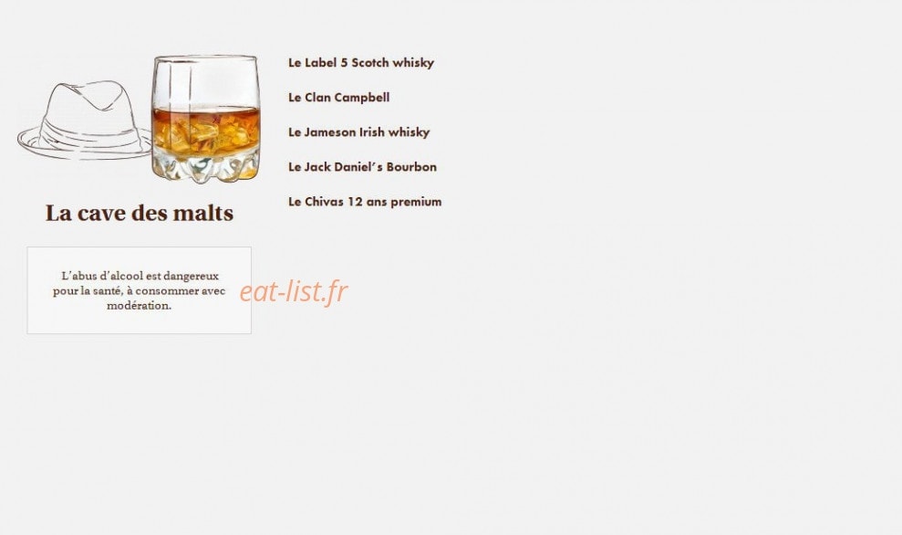 Le Comptoir du Malt — carte page 28