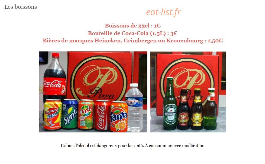 Ô Pizza Blériot — carte page 2