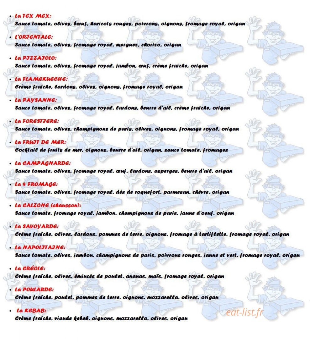 La Pata'Pizza — carte page 2