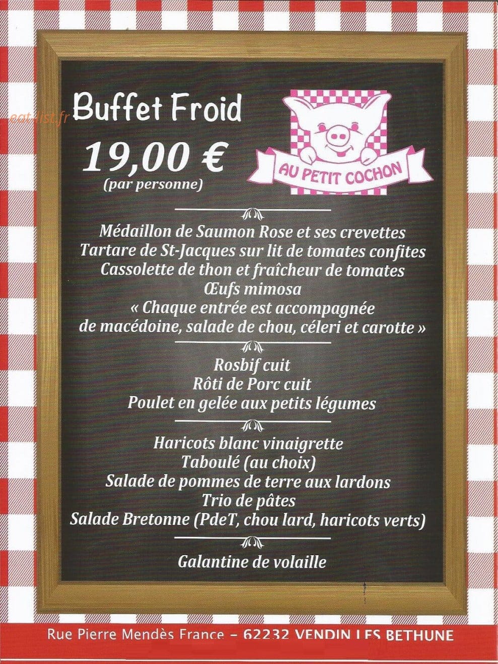 Au Petit Cochon — carte page 4
